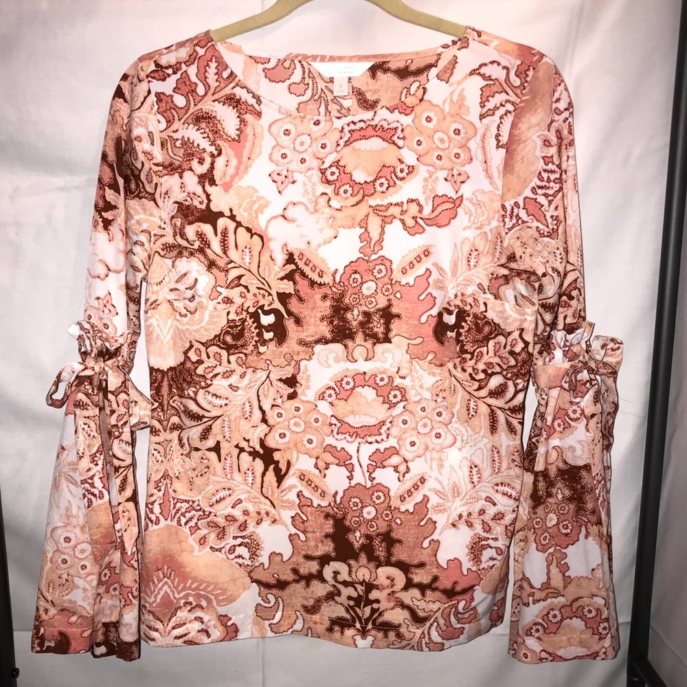LC Lauren Conrad Pink & Neutral Toned Blouse